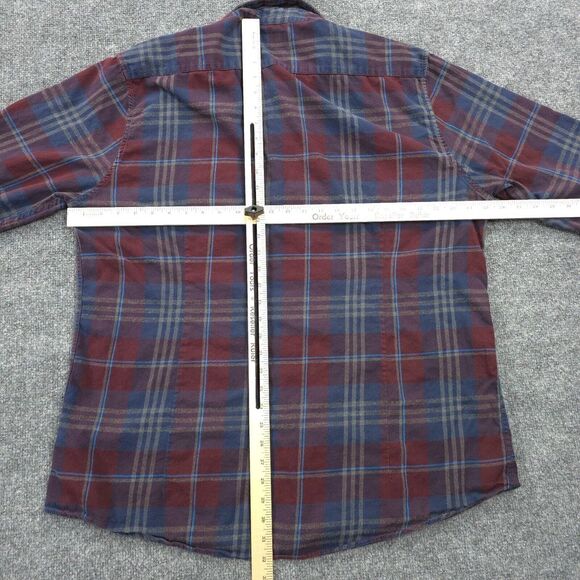 Barbour Shirt Mens XL Tailored Fit Red Plaid Stapleton Casual Work Outdoors Logo - Picture 9 of 13